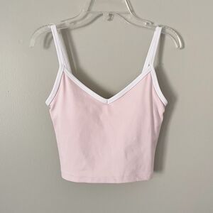 Gilly Hicks Recharge Size XS Pink Top Sleeveless Lounge V Neck Cropped